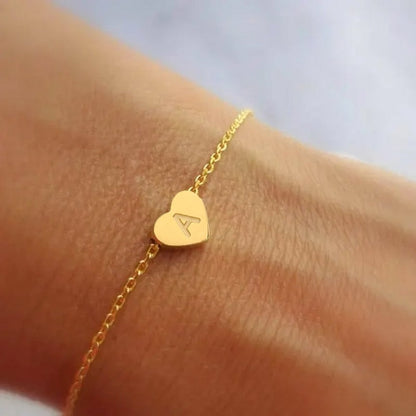 Heart Bracelet with Initial