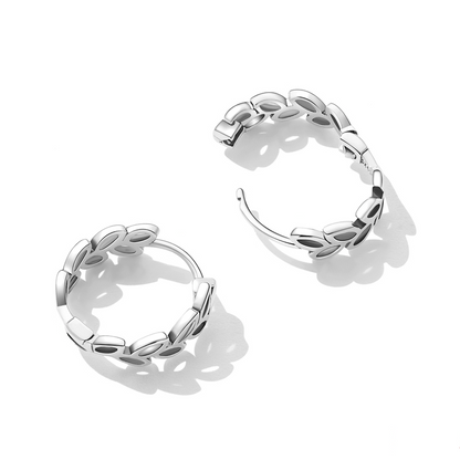 Leaf Hoop Earrings