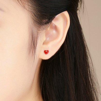 Red Heart Earrings