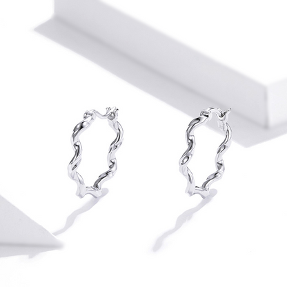 Wavy Hoop Earrings