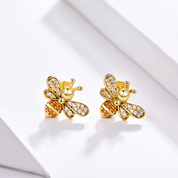 Sparkling Bee Earrings