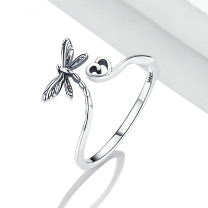 Dragonfly Ring with Heart