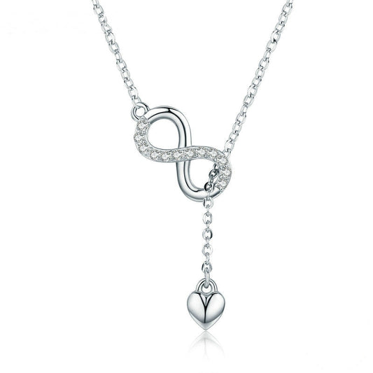 Infinity Necklace with Heart