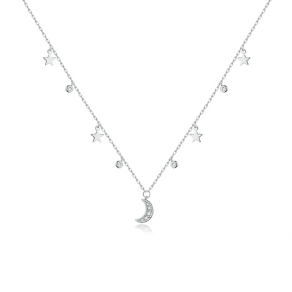 Moon and Stars Necklace