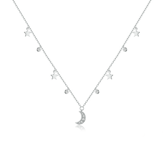 Moon and Stars Necklace