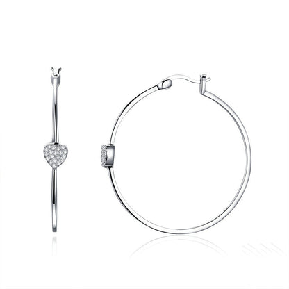 Heart Hoop Earrings