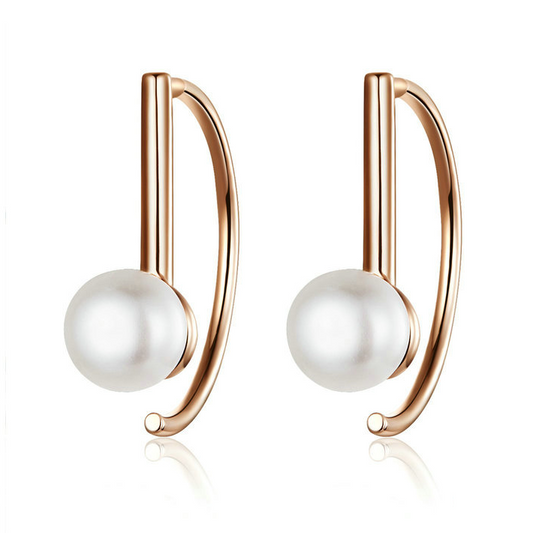 Hoop Earrings with Pearls