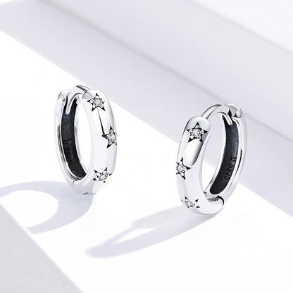 Star Hoop Earrings