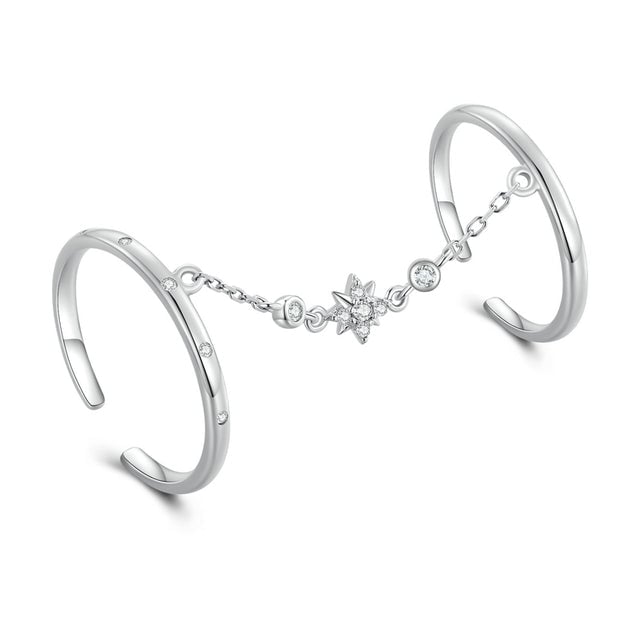 Double Ring with Chain