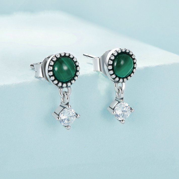 Malachite Earrings