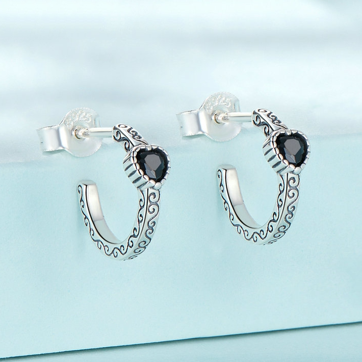 Heart Hoop Earrings