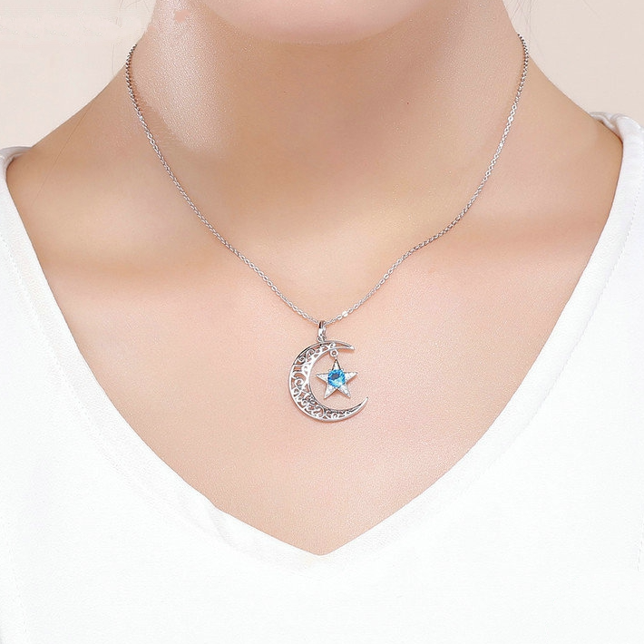 Moon and Stars Necklace