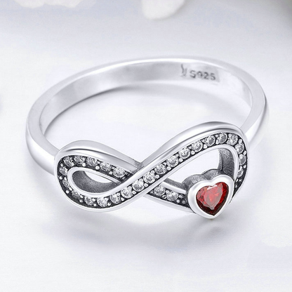 Infinity Ring with Heart