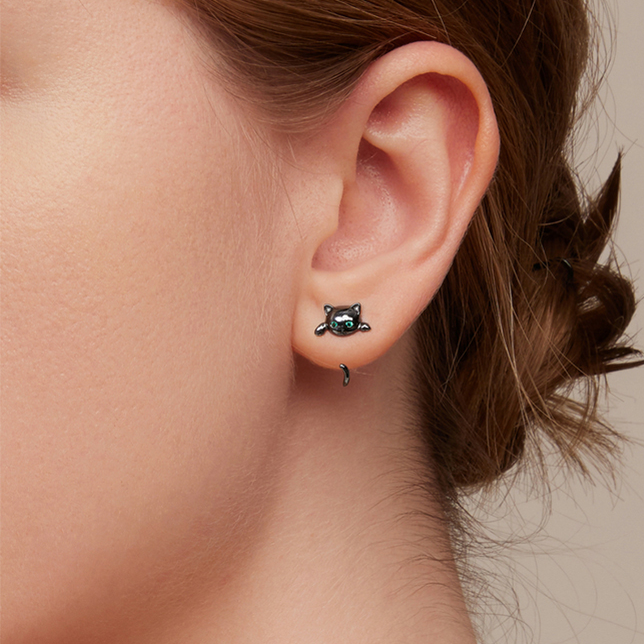 Black Cat Earrings