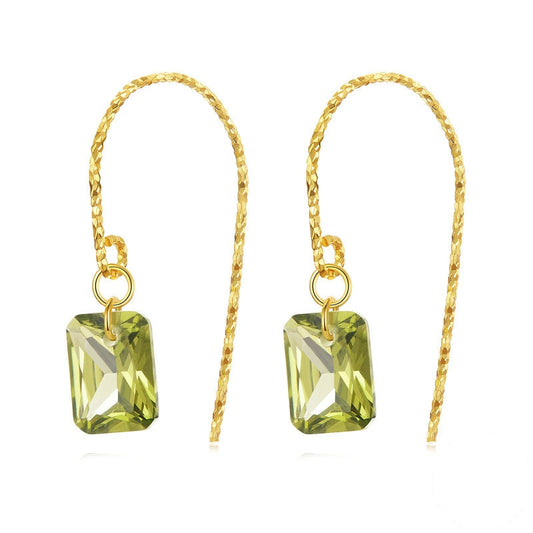 Green Dangle Earrings