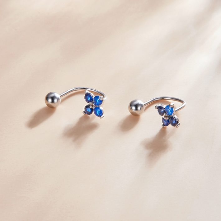 Blue Flower Earrings