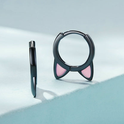 Cat Ear Hoop Earrings