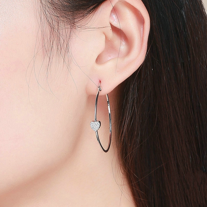 Heart Hoop Earrings