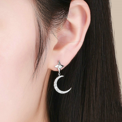 Star and Moon Earrings