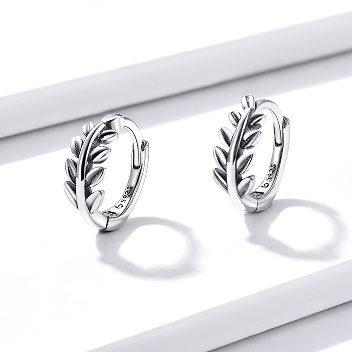 Leaf Hoop Earrings