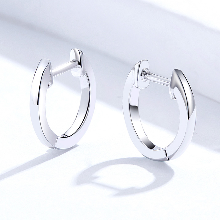 Small Smooth Hoop Earrings