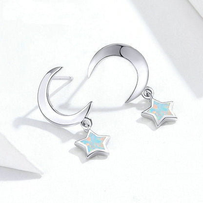 Moon and Star Earrings