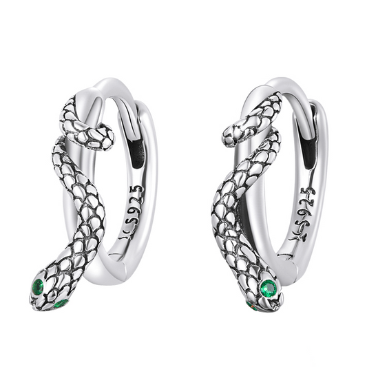 Snake Hoop Earrings