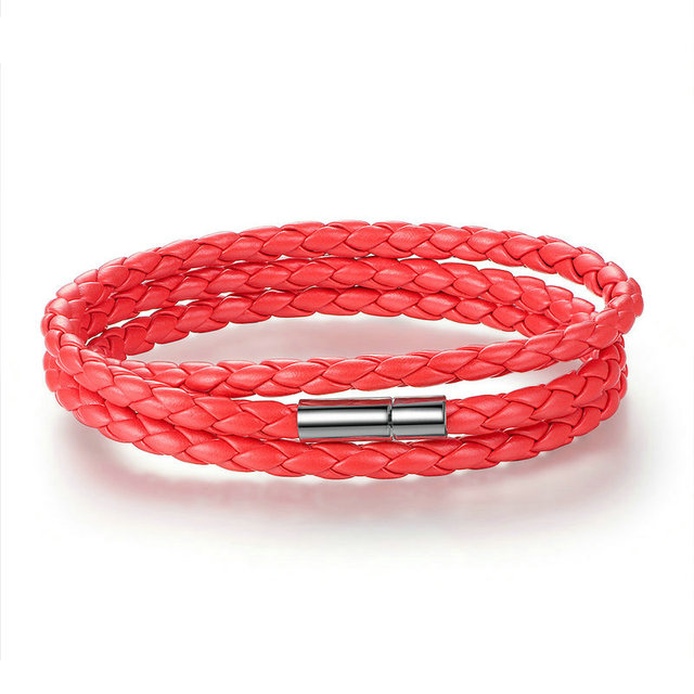 Red Leather Bracelet