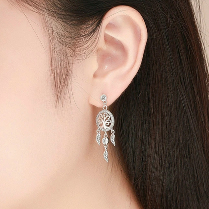 Dreamcatcher Earrings with Tree of Life