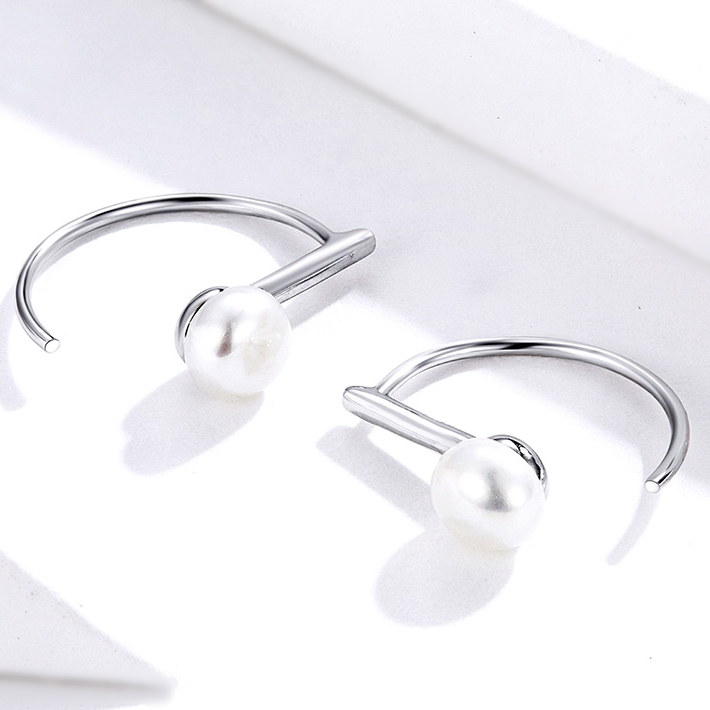 Hoop Earrings with Pearls