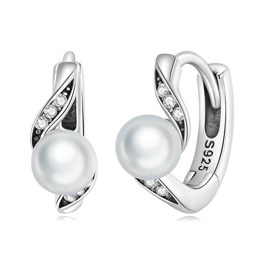 Pearl Hoop Earrings