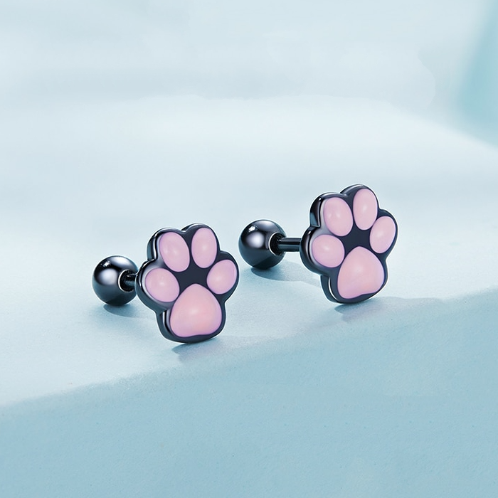 Small Paw Earrings