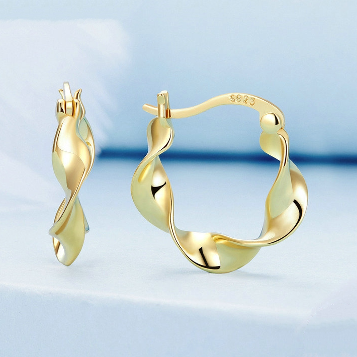 Wavy Hoop Earrings