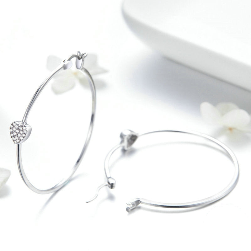 Heart Hoop Earrings