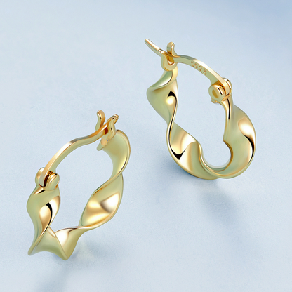 Wavy Hoop Earrings