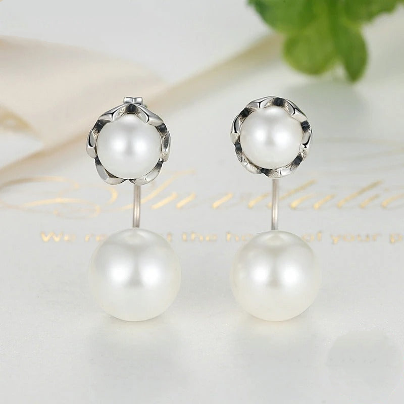 Double Pearl Earrings