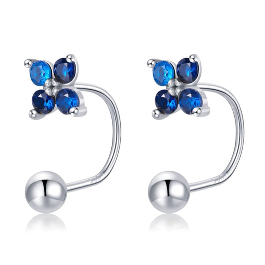 Blue Flower Earrings