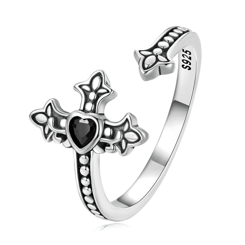 Cross with Heart Ring