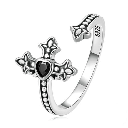 Cross with Heart Ring