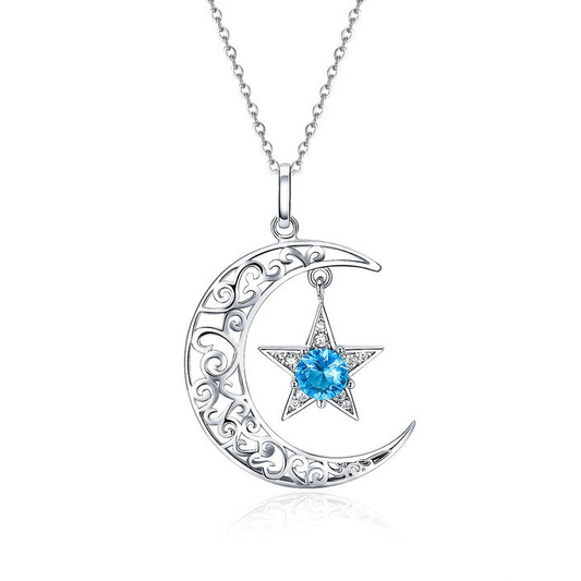 Moon and Stars Necklace