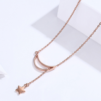 Moon and Stars Necklace