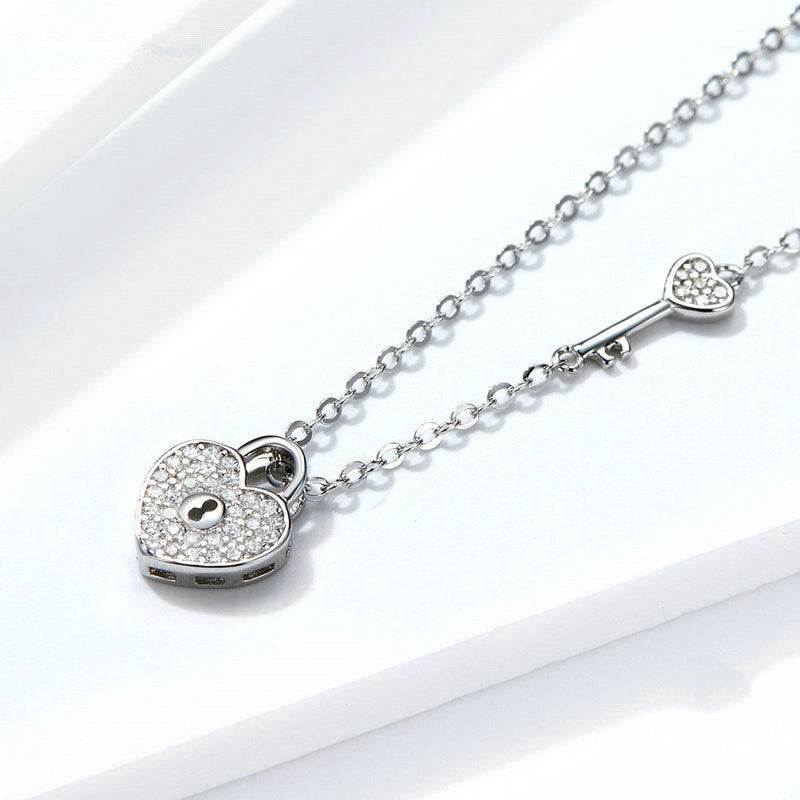 Key and Heart Lock Necklace