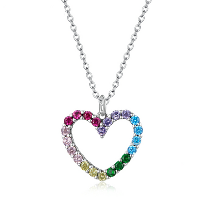 Rainbow Heart Necklace