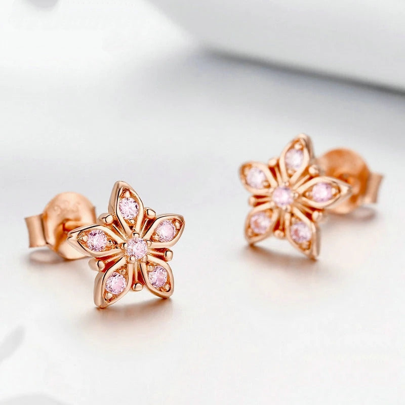 Shiny Flower Earrings