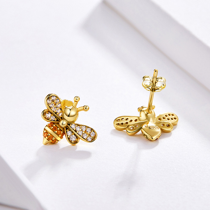 Sparkling Bee Earrings