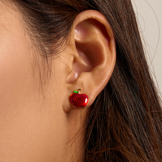 Red Apple Earrings