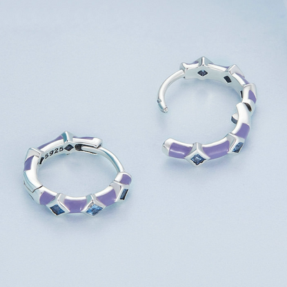 Violet Hoop Earrings