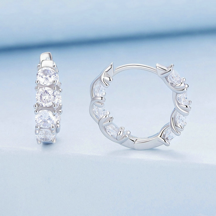 Sparkling Hoop Earrings