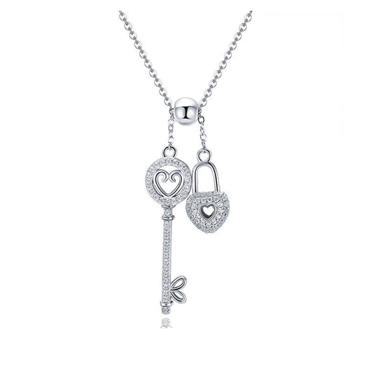 Key and Heart Lock Necklace