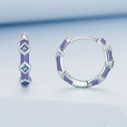 Violet Hoop Earrings